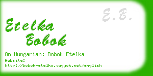 etelka bobok business card